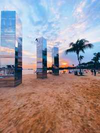 Siloso Beach with White Sand In Singapore