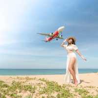 จุดถ่ายรูปเครื่องบิน landing #หาดไม้ขาว