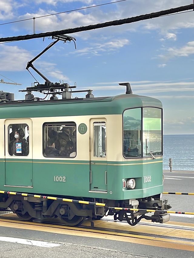 슬램덩크의 배경이 된 가마쿠라코코마에 철도 건널목🌊🚃