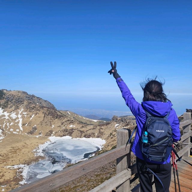한발한발 올라 한라산 정상에 도착!! 