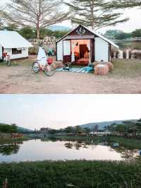 ไปนอนเต็นท์สุดชิค ท่ามกลางขุนเขาและดอกไม้⛺️🌸
