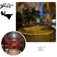 夜色迷人，盧園風景優美