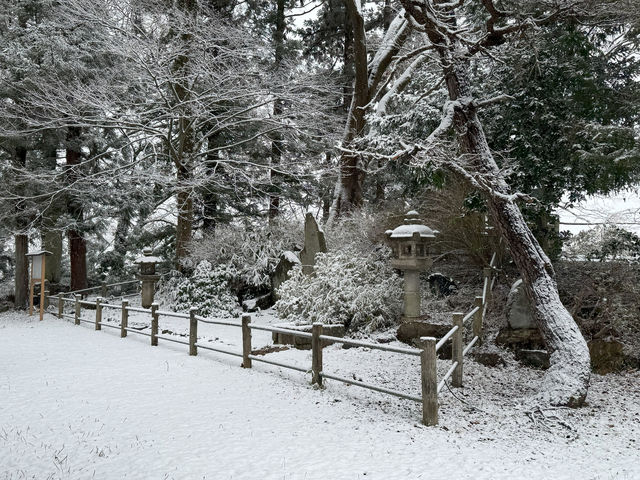 Winter Serenity at Matsushiro Castle