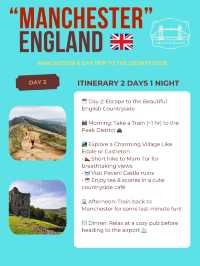 Manchester itinerary ✈️