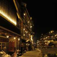 Night time at Ginzan Onsen