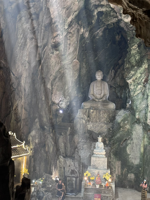 Golden Tranquility at Huyen Khong Cave – A Hidden Sunset Gem in Da Nang
