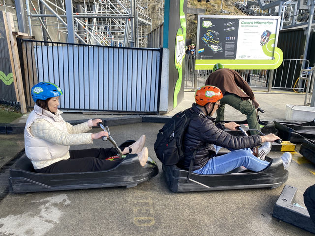 紐西蘭皇后鎮～luge 滑車真好玩～原來頭的大小決定安全帽顏色