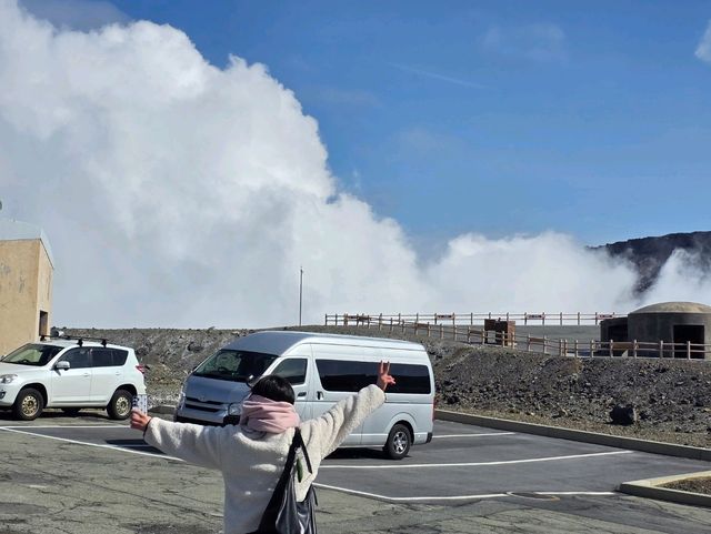 ​[구마모토 근교] 뚜벅이도 OK! 아소 산 버스 투어 & 아소 신사 맛집 '하나비시' 아카규동 먹방 🌋