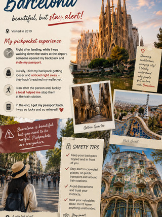 Barcelona — beautiful, but definitely a city where you need to stay alert 🇪🇸