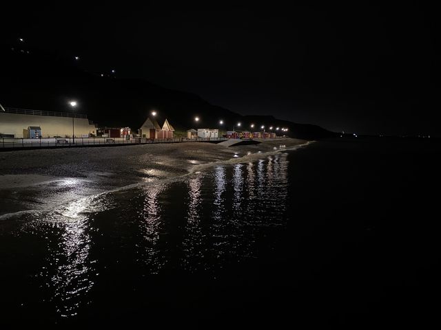 Saltburn at Night: Coastal Scene Under Stars