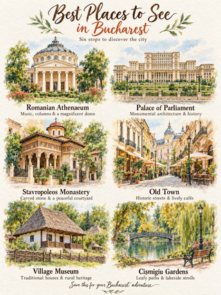 Heading to Bucharest soon? 🇷🇴✈️

I’ve put together the ultimate Bucharest Travel Guide to help you explore the city like a true local! Whether you're here for a weekend getaway or a longer stay, I’ve got you covered.
Here is a sneak peek of what’s inside:
· Must-Visit Spots: From iconic landmarks to hidden architectural gems and cozy parks.
· Getting Around: The easiest ways to navigate the city using public transport and apps.
· The Food Scene: Where to find authentic Romanian dishes and the coolest dinner spots.
· Weather & Packing: What to expect from the local climate so you can pack smart.
· Best Coffee: A curated list of the city's top specialty coffee shops (because Bucharest’s coffee scene is world-class)! ☕✨.