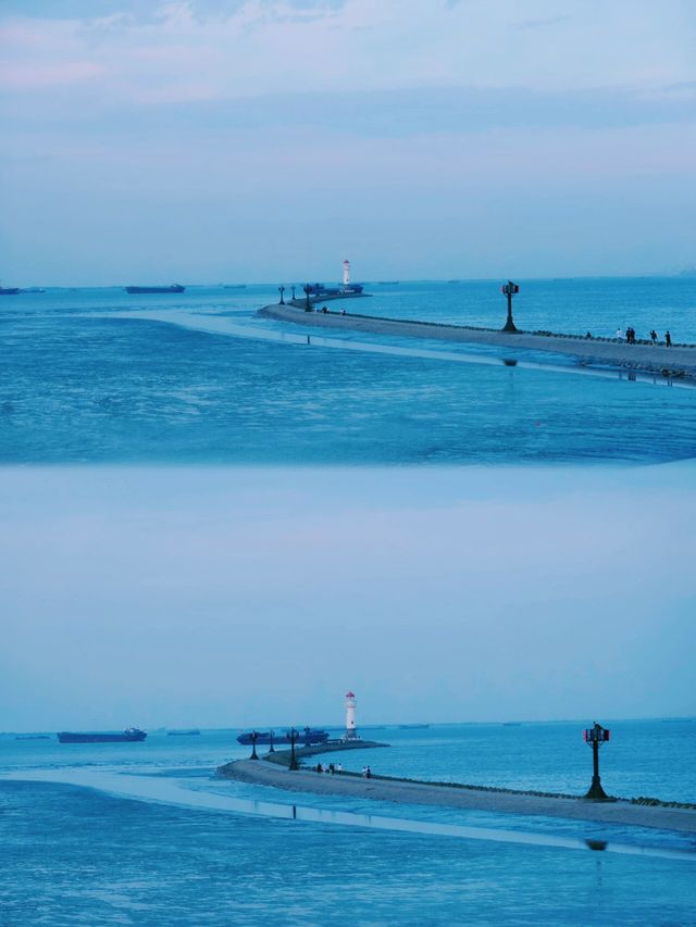 週末去海邊吧，吹吹海風，看唯美燈塔|||