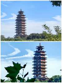 環魯自駕遊丨微山湖望湖塔。