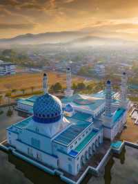 Malaysian blue Sabah 🪼🫧The floating mosque in Kota Kinabalu 😍