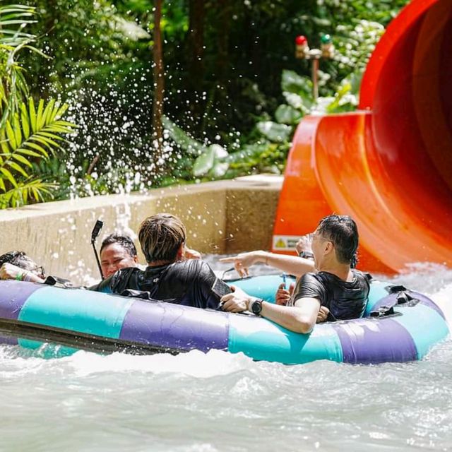 Relaxing in Sunway Lagoon Theme Park