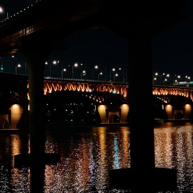 🌉 압구정 나들목 ~ 반포한강공원 까지 붉은 야경을 가진 아름다운 한강공원 