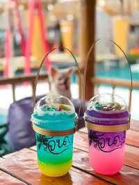 😝 รจนา คาเฟ่ บรรยากาศริมสระน้ำสีฟ้าสดใส