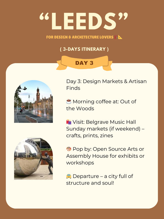 Leeds 3-days itinerary 🍒