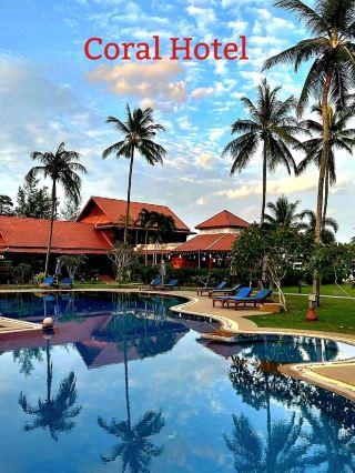 Private beach at Coral🪸 Hotel Bangsaphan