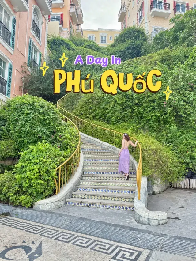 在富國島各個景點遊玩拍照