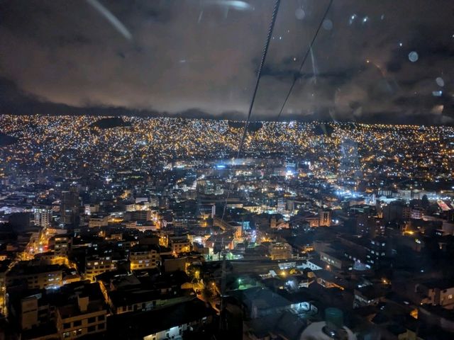ラパス、ケーブルカーでの夜景