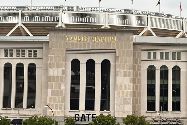 This is the exit to the Yankees Museum at Yankee Stadium, …