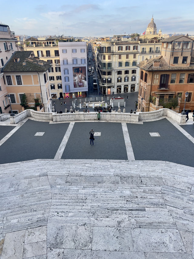 Springing up the Spanish Steps!