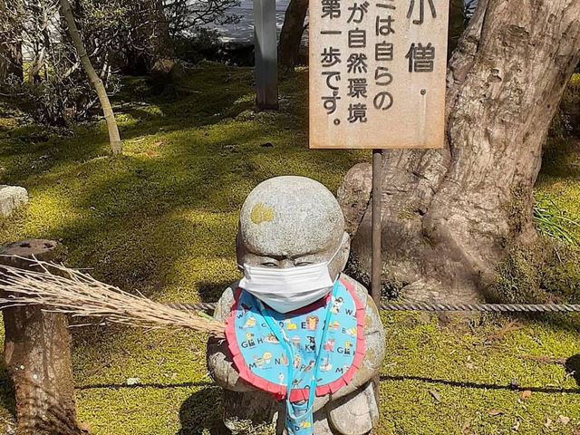 Tour the cave at a temple famous for its strange rocks