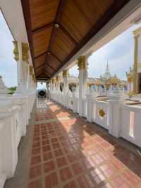 Beauty of white temple in Krabi