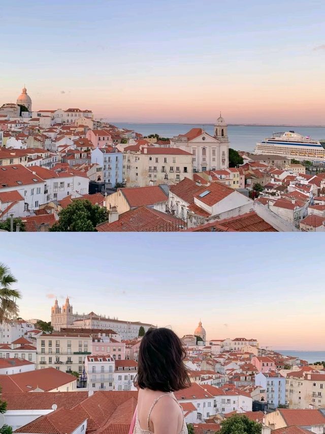 Sunset In Lisbon "  Miradouro das Portas do Sol. 
