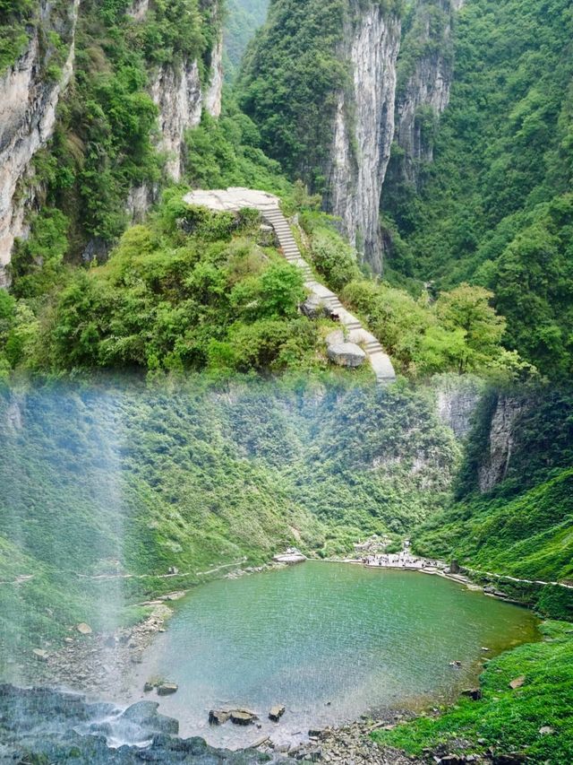 德夯大峽谷徒步｜在「雲端」的流紗瀑布下我找到了夏天！