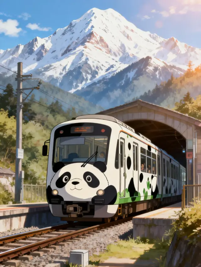 都江堰神仙打卡地！雪山下的熊貓電車秒穿日本