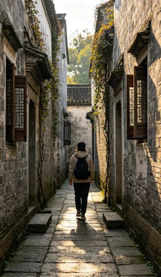  서계고촌은 생각보다 천천히 둘러보기에 더 좋았다. 푸른 벽돌 골목이 생활감으로 가득했다
