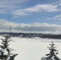 北海道冬季－被雪覆蓋的三笠市與桂澤湖