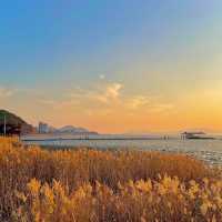 아름다운 일몰 와온해변