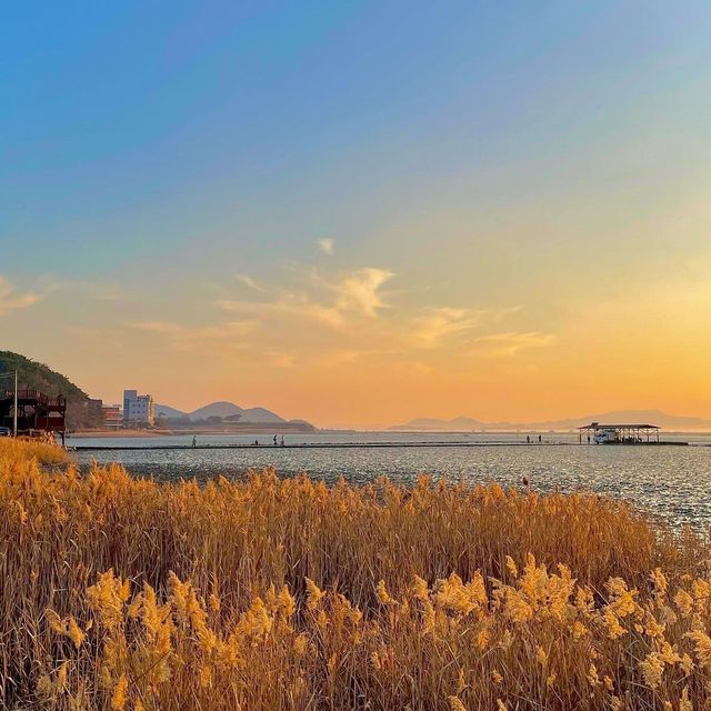 아름다운 일몰 와온해변