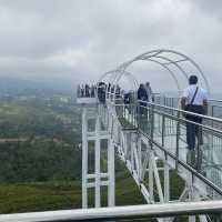 Glass bridge in the Indonesian Mountains 