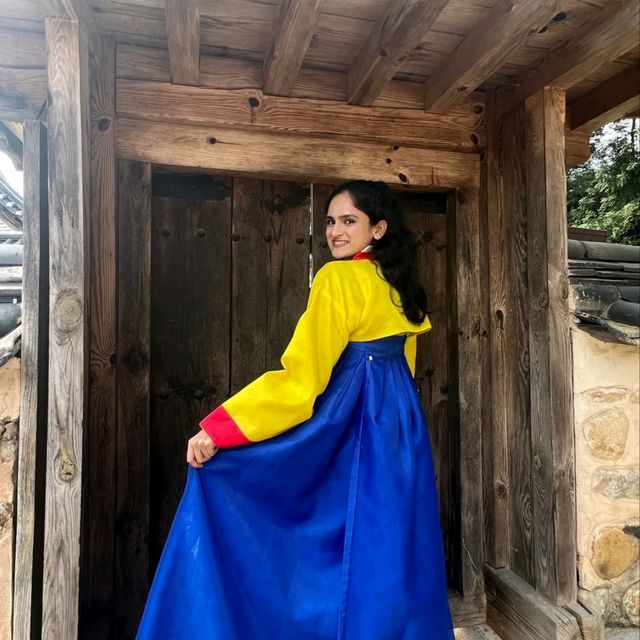 Wearing hanbok in buyeo! 