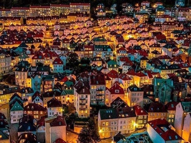 Exploring a beautiful colorful town in Bergen