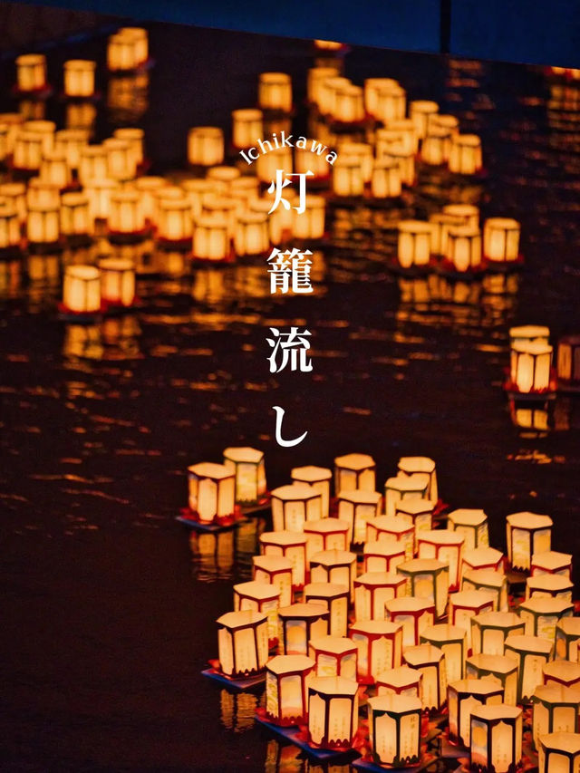 【絶景】夏の夜の風物詩！市川灯籠流し🏮🍧👘