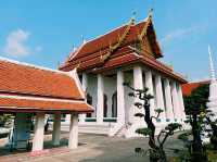泰國曼谷市區湄南河畔著名皇家古跡寺廟:Wat Nang Ratchaworawihan，適合拍照📸打卡冥想