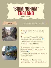 Birmingham itinerary 