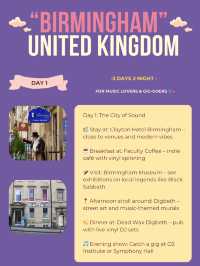 Birmingham 3-days itinerary 📍