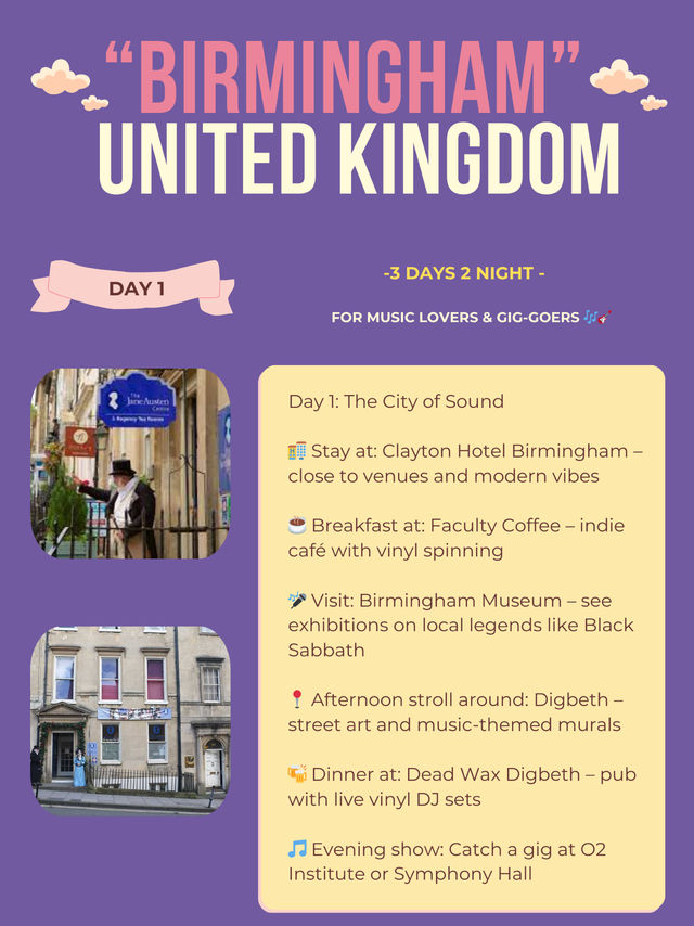 Birmingham 3-days itinerary 📍