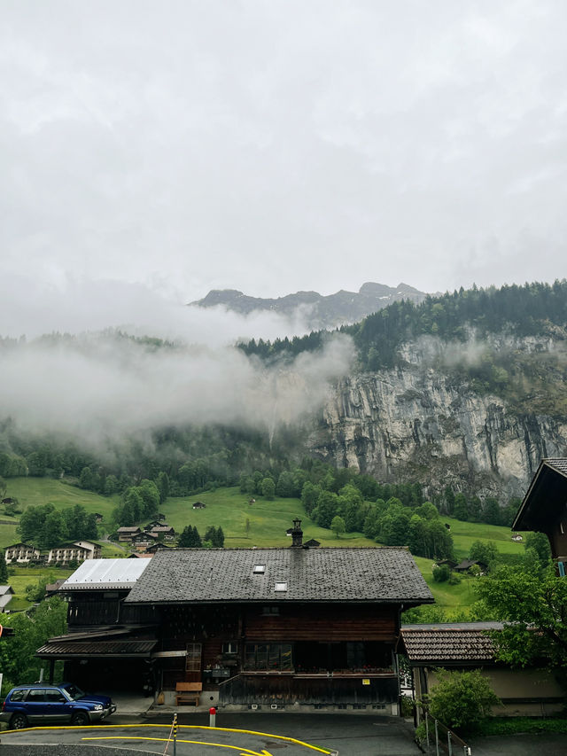 Misty Magic: A Rainy Day in Lauterbrunnen