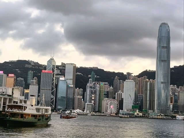 Harbour lights and city nights: Victoria Harbour view