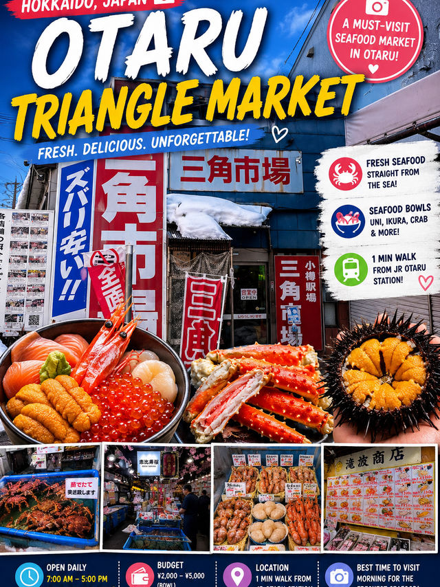 🦀Otaru Triangle Market | The Best Seafood Breakfast in Hokkaido 🇯🇵