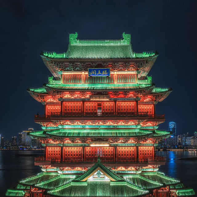 夜遊滕王閣攻略🌉登樓後真的太美了！！