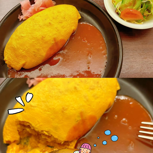大阪美食｜在爬滿藤蔓的老建築青山大廈裡吃到美味蛋包飯 ！！北極星餐廳 