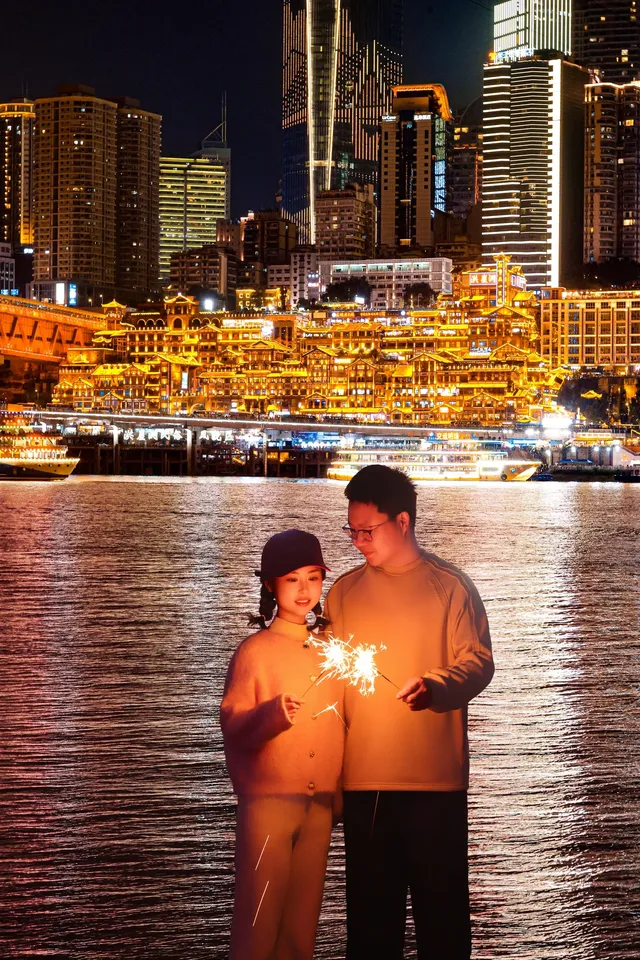 洪崖洞夜景拍照3r一張附詳細路線圖不迷